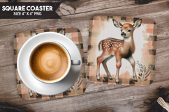 Cute Animals Square Coaster PNG Bundle, Digital Coaster Set Product Image 8