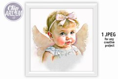 Cute Girl Angel Wall Art Digital Print 1 JPEG Image Product Image 2