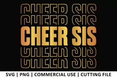 Cheer Sis SVG | Stacked SVG Product Image 1