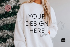 White Christmas Sweatshirt Mockup Product Image 1