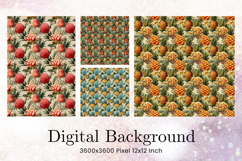 Pineapple Pattern Background Fresh Fruit Wallpaper Backdrop Product Image 1