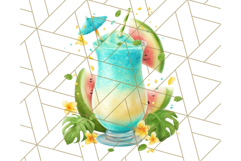 Sky Blue and Sunshine Yellow Summer Clipart PNG, Tropical Product Image 3