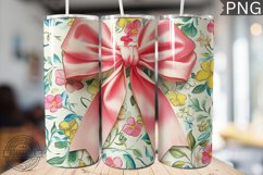 Spring Fling Bow Tumbler Wrap -High Quality 300 Dpi Product Image 1
