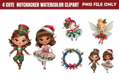 Cute Nutcracker Watercolor Clipart PNG Product Image 1