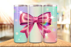 Valentine’s Day Colorful Bows Tumbler Wrap PNG Big Bundle Product Image 6