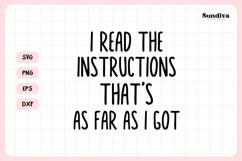 Funny Office Saying SVG | I Read The Instructions Product Image 3