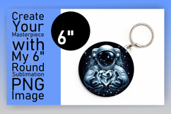Vibrant Circle PNG for Sublimation , Astronaut Product Image 1