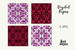 Gothic Baroque Filigree Seamless Pattern Dark Romance Product Image 2