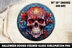 Halloween Stained Glass Sublimation PNG | Skull | Ghost Product Image 1