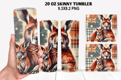 Kangaroo Skinny Tumbler 20oz Wrap Design, Animal Tumbler Wra Product Image 1