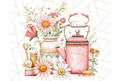 Cottagecore Kitchen Clipart, Vintage Country Floral Kitchen Product Image 3