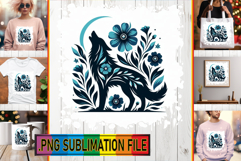 VIBRANT TSHIRT DESIGN PNG Sublimation, Flower Animals Product Image 1