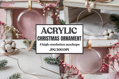 Acrylic Christmas Ornament Mockup , christmas ornament mocku Product Image 1