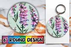 Heartfelt Circle Car Coasters, Flower Pattern Product Image 1