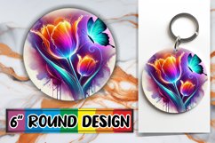 Radiant Circle Ornaments PNG, Butterfly Product Image 1