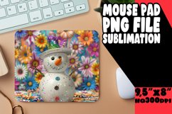 Holiday Snowman Sublimation Mouse Pad - Summer Christmas Sno Product Image 1