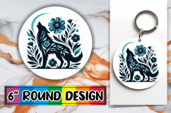 Bright Circle Ornaments Design, Flower Animals Product Image 1