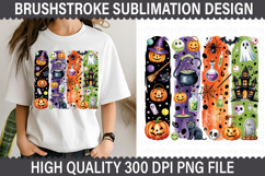 Halloween Brushstroke Sublimation Design - Brushstroke PNG Product Image 1