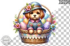 Easter Dog Sublimation - Easter Clipart PNG Design Product Image 1