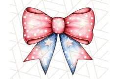 Watercolor Summer Bow Clipart PNG, Coquette Bright Bow Png Product Image 3