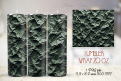 Texture of crumpled dark green paper straight tumbler 20oz Product Image 1
