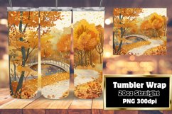 Watercolor Fall Views | 20oz Tumbler Wrap Art Product Image 1