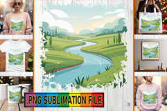 Whimsical Tote Bag Designs PNG, Spring Product Image 1