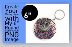 Delightful Feline Sublimation: Circle &amp; Coaster Duo Product Image 1