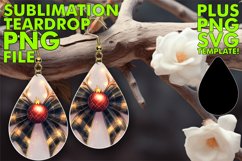 Enchanted TEARDROP Earrings Art PNG, Christmas Bow Product Image 1