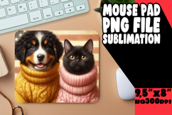 BLISSFUL desk MAT Playful Design, Dog and cat Product Image 1