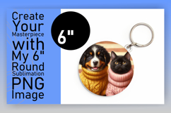 Stylish Circle PNG Sublimation Design , Dog and cat Product Image 1