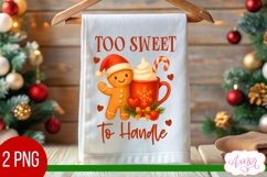 Christmas kitchen towel PNG, Cute gingerbread man design Product Image 4