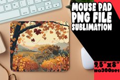 Mouse Pad Fall Autumn Watercolor Design Product Image 1