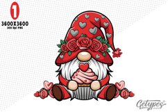 Valentine Gnome Sublimation Clipart - High Quality Design Product Image 2