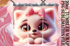 Blissful Reflections 20oz tumbler wrap, 3D Dog Product Image 1