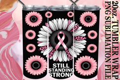 Cheerful Reflections 20oz tumbler wrap, Breast Cancer Product Image 1