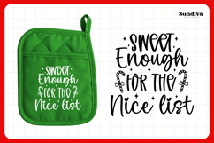 Christmas Pot Holder Quote SVG | Sweet Enough Product Image 3