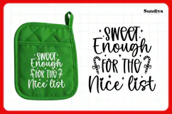 Christmas Pot Holder Quote SVG | Sweet Enough Product Image 3
