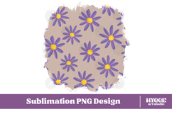 Retro Flowers Background Png Floral Paper Sublimation Bundle Product Image 4