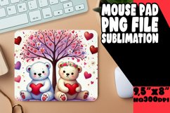 COZY DESK PAD FUN SUBLIMATION, Valentine Bear Product Image 1