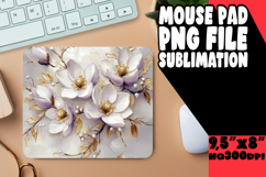 BLISSFUL desk pad Artistic PNG, 3D Flower Product Image 1