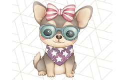 Patriotic Dogs Clipart, Cute 4th of July Puppies PNG Product Image 3