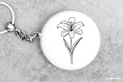 Lily SVG | Flower SVG | Line Art Product Image 1