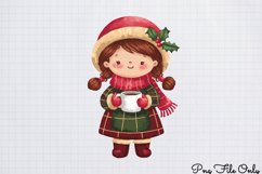 Cute Watercolor Christmas Farm Clipart PNG Product Image 1