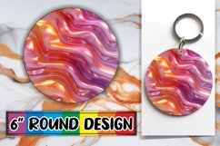Sleek 3D Puff Round Sublimation Circle Keychain Art Product Image 1