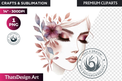 Romantic Flower clipart Rose gold Valentine floral PNG Product Image 1