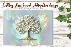 Pastel Iridescent Tree glass kitchen cutting board design Product Image 1