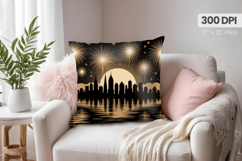 Happy New Year PNG Pillow, Festive New Year's Eve 2026 PNG Product Image 1