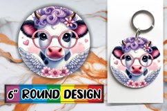 Luminous Car Coaster Round Sublimation PNG, Valentines Product Image 1