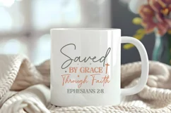 Christian Quote SVG - Faith Saying | Saved By Grace Product Image 4